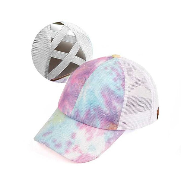 CC Tie Dye Criss-Cross Ponytail Cap Hat