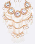 Crystal Statement Head Turner Necklace Set