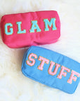 Varsity Letter Patch Makeup Bag Glam Stuff