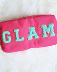 Varsity Letter Patch Makeup Bag Glam Stuff