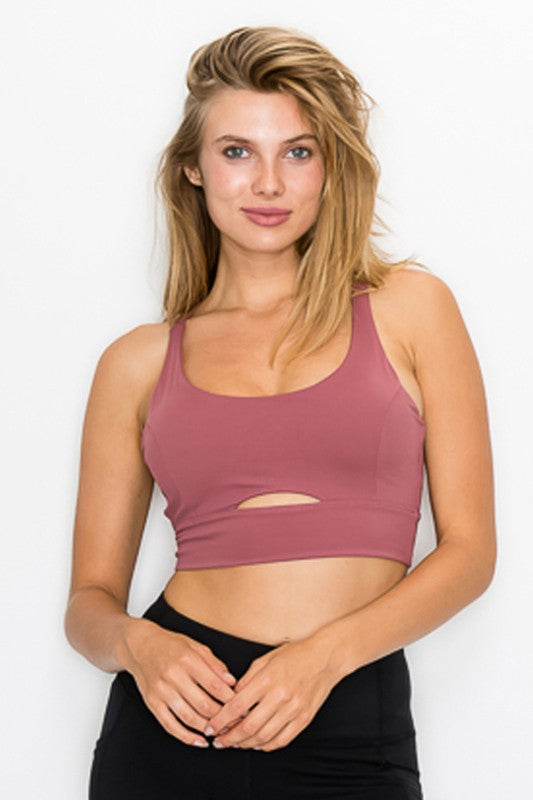 OTOS Active Cross Back Front Slit Sports Bra 1210