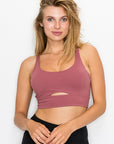 OTOS Active Cross Back Front Slit Sports Bra 1210