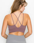 OTOS Active Cross Back Front Slit Sports Bra 1210