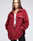 BiBi Fleece Buttoned Down Oversized Jacket