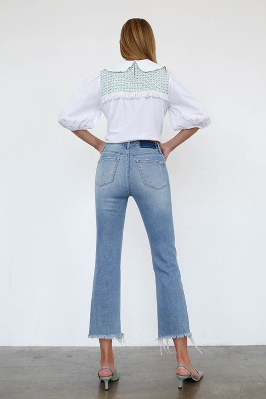 Insane Gene High Rise Crop Boot Cut Jeans