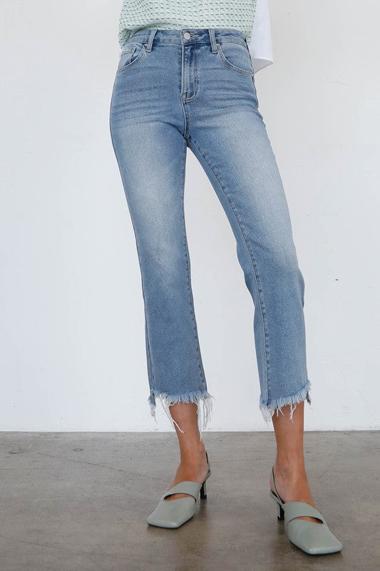 Insane Gene High Rise Crop Boot Cut Jeans