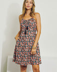 Sleeveless V-Neck Floral Dress by J.NNA