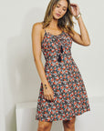 Sleeveless V-Neck Floral Dress by J.NNA