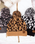 CC Leopard Pom Beanie