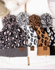 CC Leopard Pom Beanie