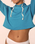 French Terry Cropped Hoodie