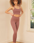 Brushed Nylon High Rise Legging