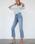 Denim Lab USA High Rise Crop Boot Cut Jeans