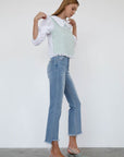 Denim Lab USA High Rise Crop Boot Cut Jeans