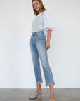 Denim Lab USA High Rise Crop Boot Cut Jeans