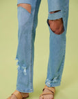 Vibrant M.i.U High Rise Distressed Wide Leg Jeans