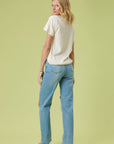 Vibrant M.i.U High Rise Distressed Wide Leg Jeans