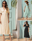 Maxi Dress with Buttons on Front