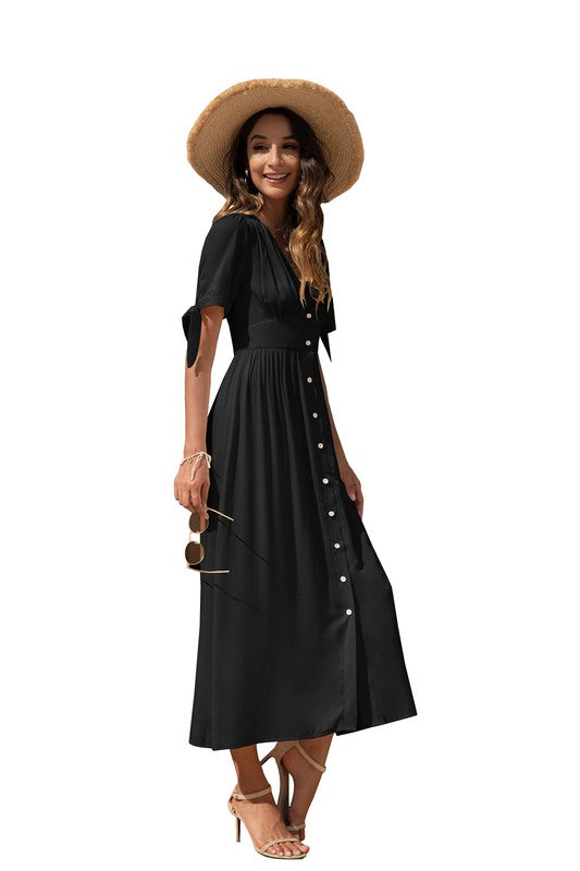 Maxi Dress with Buttons on Front