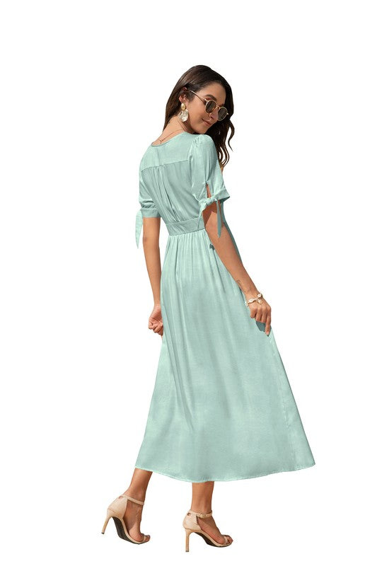 Maxi Dress with Buttons on Front