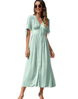 Maxi Dress with Buttons on Front