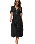 Maxi Dress with Buttons on Front