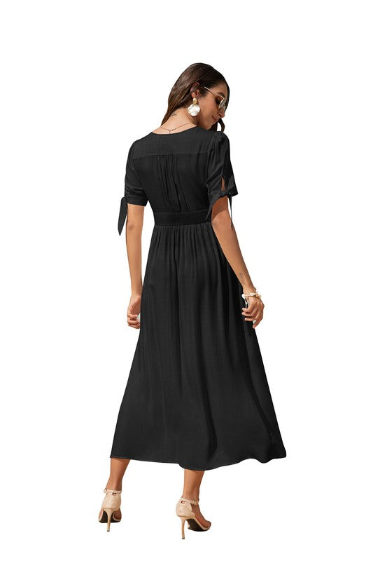 Maxi Dress with Buttons on Front