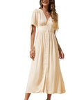 Maxi Dress with Buttons on Front