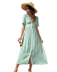 Maxi Dress with Buttons on Front