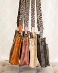 Dani & Em Crossbody Handbag Purse Leopard Animal Strap