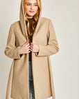 Love Tree JQ Fleece Belted Hoodie Coat