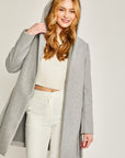 Love Tree JQ Fleece Belted Hoodie Coat