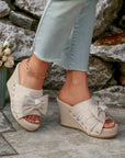 Nyomi Studded Wedge Platform Slippers