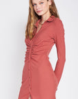 Emory Park Ruched Long Sleeve Dress