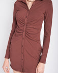 Emory Park Ruched Long Sleeve Dress