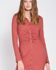 Emory Park Ruched Long Sleeve Dress