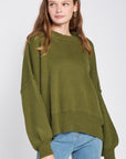 Emory Park Over Fitted Long Sleeve Sweater Top