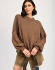 Emory Park Over Fitted Long Sleeve Sweater Top