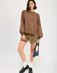 Emory Park Over Fitted Long Sleeve Sweater Top