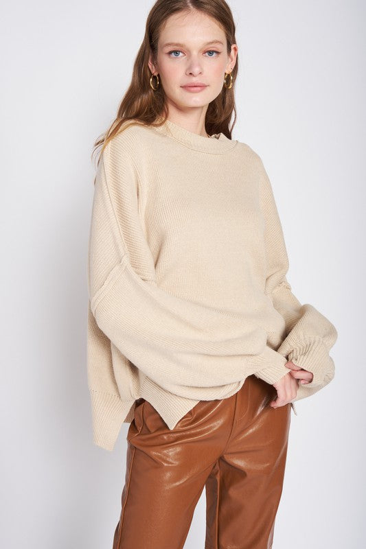 Emory Park Over Fitted Long Sleeve Sweater Top