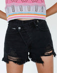 Insane Gene Crossover Denim Mom Shorts