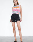 Insane Gene Crossover Denim Mom Shorts