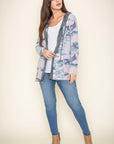 Camo Cardigan with Hoodie