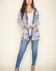 Camo Cardigan with Hoodie