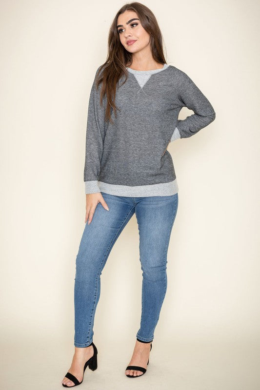 PLUS Terry Crew Neck Tunic