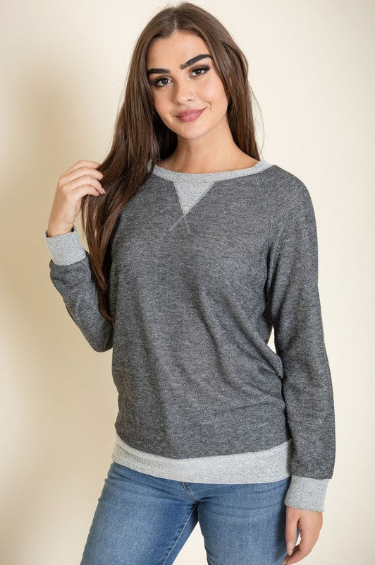 PLUS Terry Crew Neck Tunic