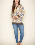 Plus Camo Crew Neck Tunic