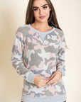 Plus Camo Crew Neck Tunic