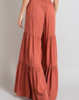 Tiered Wide Leg Pants - Online Only