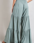 Tiered Wide Leg Pants - Online Only